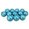 Northlight 12ct Turquoise Blue Shatterproof Shiny Christmas Ball Ornaments 4" (100mm)